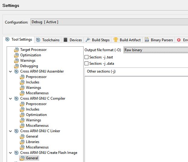 Working with Cortex-M4 on imx7 Dual Page 31 Figure 34 - Misc linker settings In the Tool Settings tab
