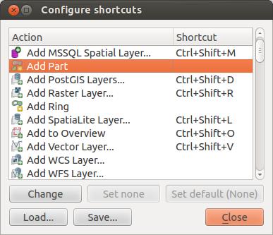 Глава 8 Основные инструменты 8.1 Комбинации клавиш QGIS provides default keyboard shortcuts for many features. You can find them in section Главное меню.