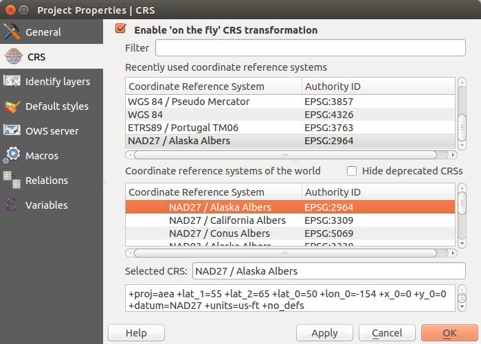 3. Turn OTF on by default in the CRS tab of the Options dialog by selecting Enable on the fly reprojection by default or Automatically enable on the fly reprojection if layers have different CRS.