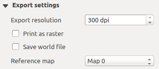 While exporting to an image file format, you can choose to generate a world file by checking Save world file and select a map item in Reference map.