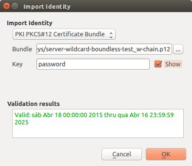 Likewise, if the client certificate in the bundle is invalid (for example, its effective date has not yet started or has elapsed) the bundle can not be imported. Рис. 17.