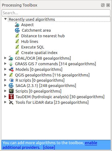 20.2.5 Data management tools Icon Tool Define current projection Join attributes by location Split vector layer Merge shapefiles to one Create spatial index Purpose Specify the CRS for shapefiles