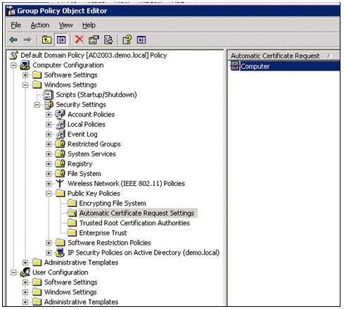 13. In the console tree, expand User Configuration > Windows Settings > Security Settings >