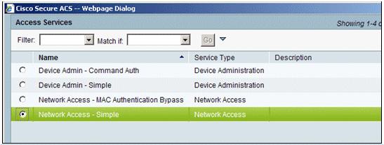5. In the Webpage Dialog, choose Network