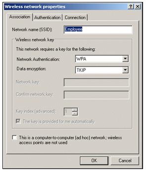 Click Properties, go to the Wireless Networks tab, and make sure the Use Windows to configure my wireless network settings is checked. 4. Click Add. 5.
