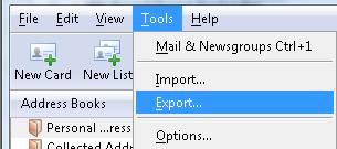 - if you want to export your contacts from