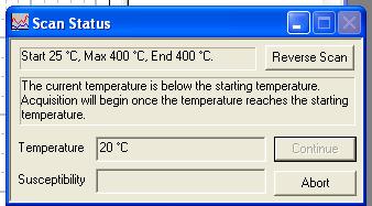 Temperature Interval defines the interval between each magnetic susceptibility measurement. 6.