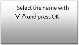 To search the desired name use the indicated key, or enter the surname using the alphanumeric keypad.