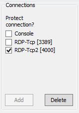 NAT should be configured to transfer all RDP requests from port 3389 to port 4000.