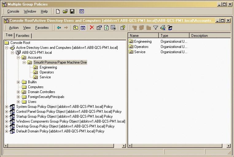 Figure 5-5 Group Policy MMC Console 5.4.