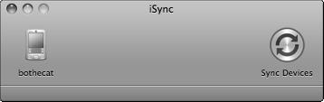 Connecting a Phone or PDA to a Mac 737 Synchronizing a handheld device with your Mac After you ve added a handheld device to the isync Devices list so your Mac can recognize it, you can synchronize