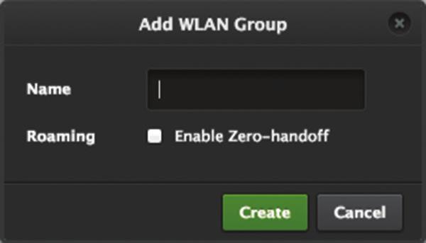 For each WLAN group, you have two tabs: WLANs (see below) Options on page 9 Select the appropriate WLAN group from the WLAN Group drop-down menu. Name Enter a descriptive name for the WLAN group.