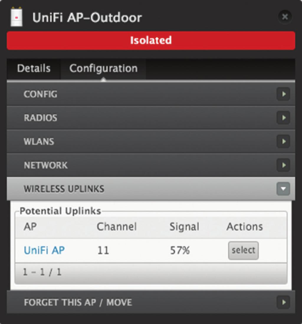 Access Point - Isolated When an Access Point is in an Isolated state, you can reestablish a connection to the UniFi Controller software using one of three methods: Reconnect the Access Point to the