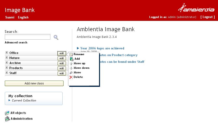 5 (65) 2 FOLDERS Images in Image Bank are organized into folders in order to make it easier for a user to find the desired content. Existing folders are shown in the navigation on the left.