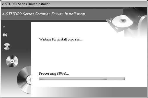 2 INSTALLING DRIVERS 6 The installer begins to install the scanner driver and the installation progress screen is displayed.