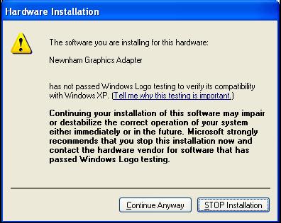 Note - Pre-Release Software Versions If your software release is not an end-user version, it may not contain Windows signed drivers.