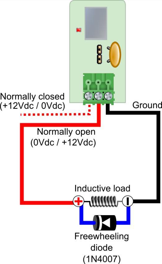 Step 5: Connecting digital outputs 7 Important: When driving inductive loads such as strike locks, care should be taken to prevent a back-emf voltage spike.