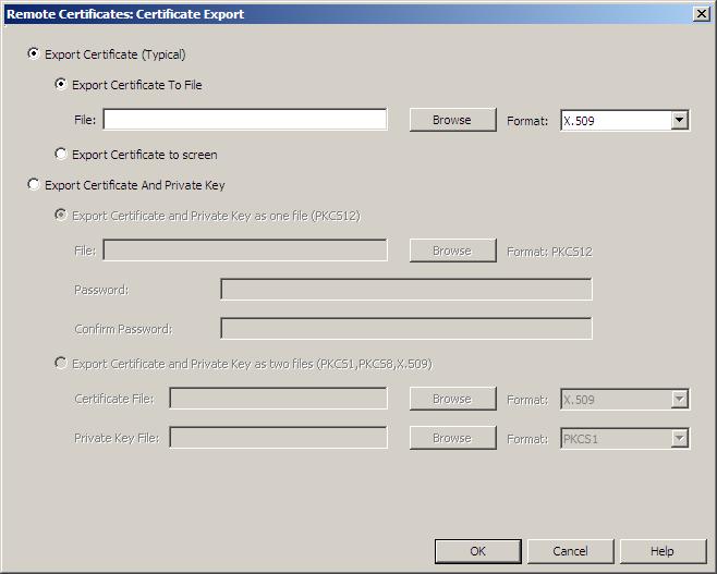 Configure the remote access VPN on the corporate firewall Figure 10 Certificate Export window c d e Select Export Certificate And Private Key.