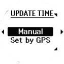 Select Set by GPS to set the time automatically Note: To set the time automatically, you must be outdoors with no obstacles overhead.