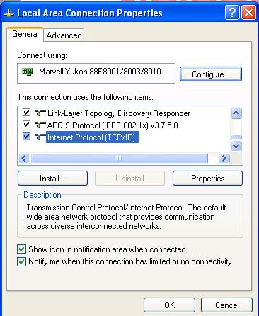 2-2-3 Windows XP IP address setup: 1. Click Start button (it should be located at the lower-left corner of your computer), then click control panel.