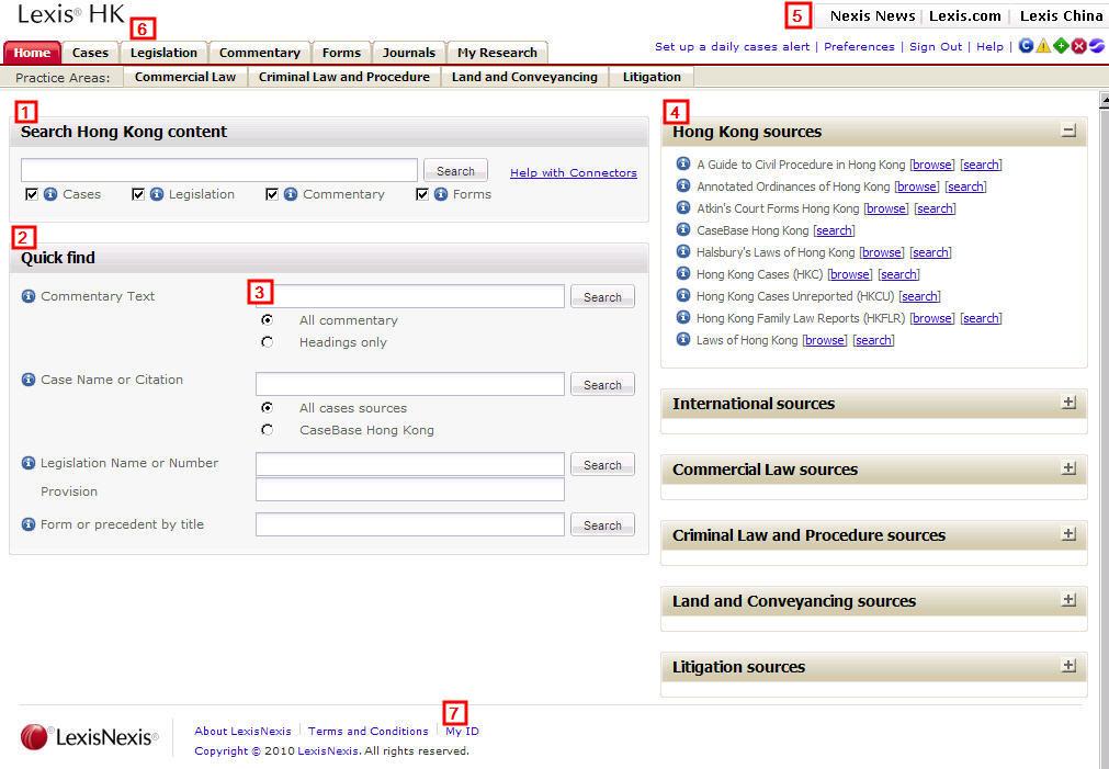 OVERVIEW OF RESEARCH TOOLS HOME PAGE This Home Page is divided into seven principal parts: 1. Search Hong Kong content. It provides broad flexibility that you won t find on other Search forms.