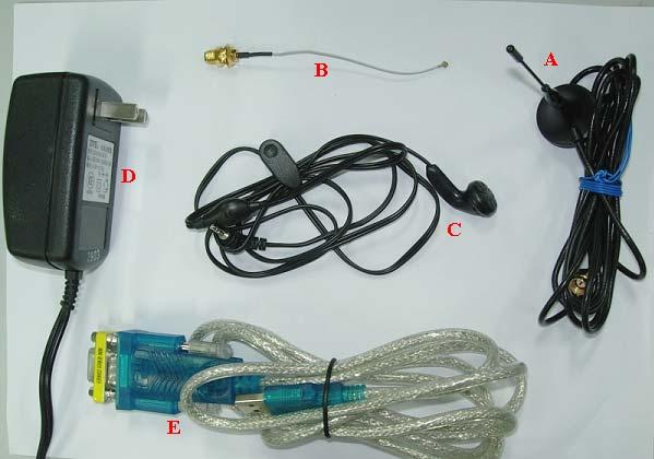 2 EVB accessory Figure 3: EVB accessory A: Antenna B: Antenna transmit line C: