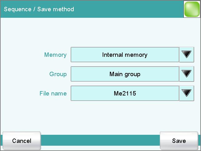 16.2 Saving a method 16.2 Saving a method If you modify method parameters, then you can save these as your own method.