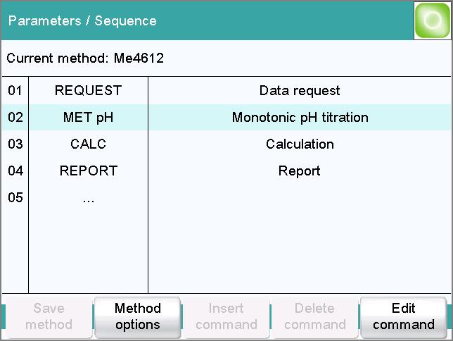 22 Live modifications 22.4 Live parameters Live display: Edit parameters Certain method parameters can be edited while a determination is being carried out.