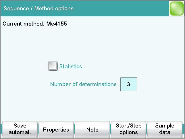 24 Statistics 24 Statistics Main dialog: Results Statistics In the dialog Results, you can use [Statistics] to display the statistical overview of a determination overview.