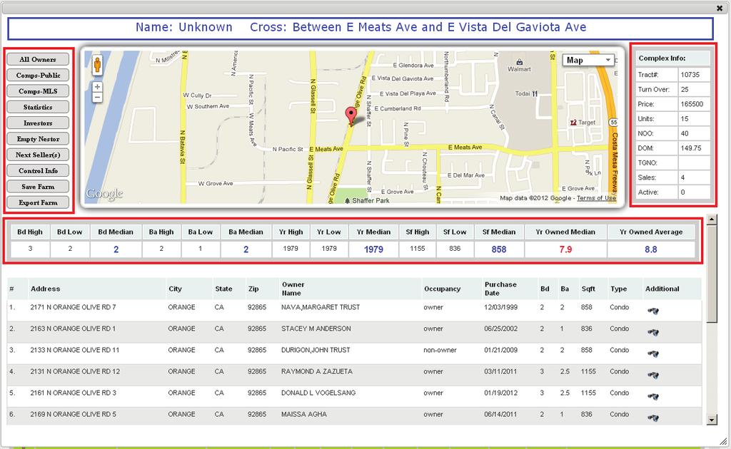 TRACT UTILITY con t B. Save - This option is located to the right of the results and allows you to save the properties in the tract you selected to your Live Farms. C.