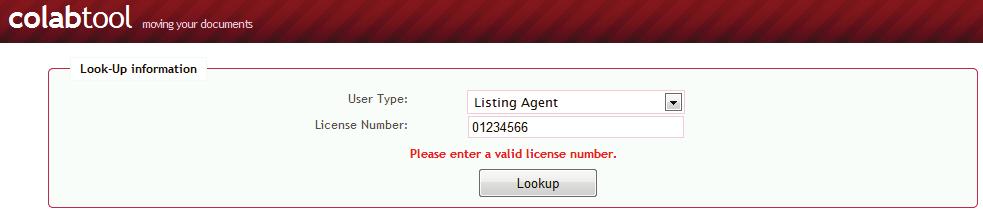 NOTE: There is no difference in data between a Listing and Selling Agent. Step 3: Once the information is entered, click on the Register button.