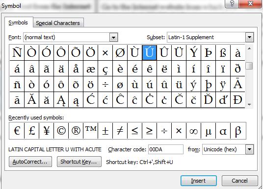 21. Insert a Symbol Click on the Insert tab then Symbol. Choose the desired symbol from the grid. Or click on More Symbols. Then click on a symbol and click on the Insert button.