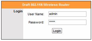 4. Configuring the Router Step 1 Open the web browser and type 192.168.1.1 in the URL Address field and press Enter.