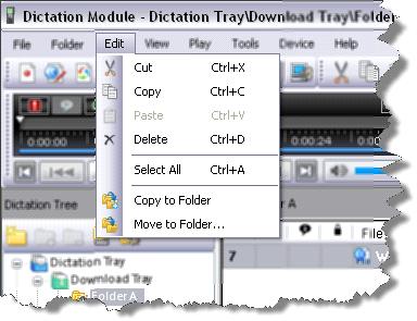 Add Folder Opens the Select Folder dialog box, with which, at the same tier as the Download tray, you can create a shortcut folder for a path to a specified external folder.