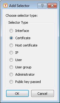 10. On the Selectors tab of the child authentication group, click the Add Selector button.