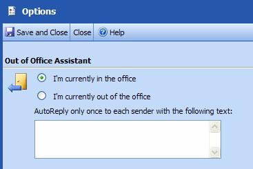 Outlook Web Access (OWA) PTHS District 209 About Options Microsoft Office Outlook Web Access provides several ways to customize program features, functionality, and appearance: Automatically Reply to