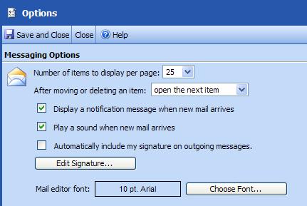 PTHS District 209 Outlook Web Access (OWA) Customize Messages and Message Views Use the following procedures to customize your messaging options.