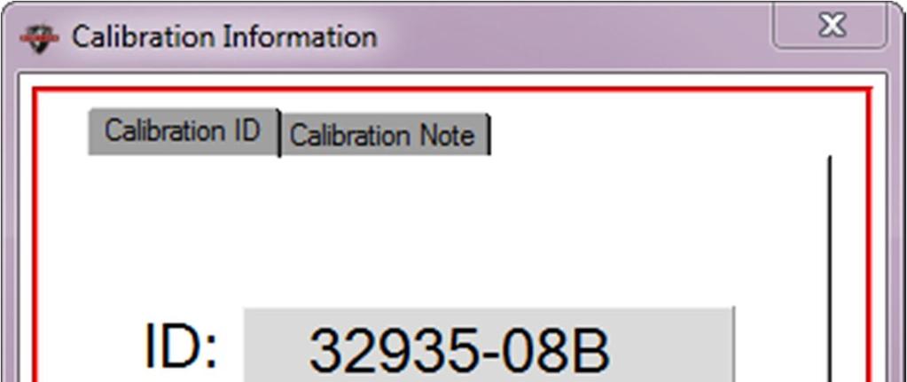 3.4.3 Calibration Note