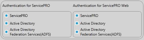5 2.2.1. Authentication Check boxes Existing radio button options for authentication have been changed to new checkbox options in the Authentication tab.