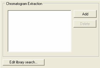 In the Chromatogram Extraction field, you can add the chromatogram you want to automatically extract after the acquisition. Click on the Add button, to choose the chromatogram you want to extract.