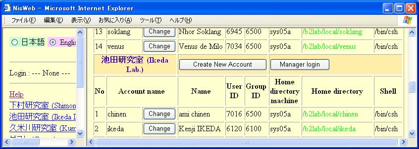 Therefore, account names should be unique among not only a laboratory but also the department. All mail addresses of the department are managed in the aliases file on IS machine of the department.