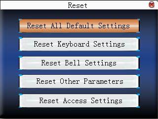 4.6 Restore setting Restore the communications setting, system settings, to the factory settings.