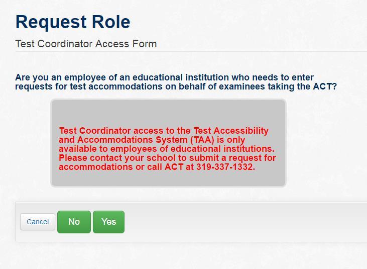 If you can answer yes to all three questions, then in the next screen, provide the contact information of an administrator (i.e., principal, vice principal, superintendent) at your school who can validate your access.