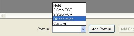 Set the temperature and time for each segment after adding or deleting patterns as needed. e. Before adding a pattern, click the box in the uppermost section of the segment to assign an additional position.