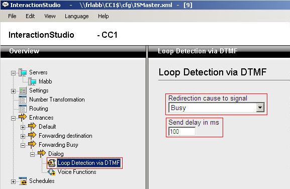 2.3. Configure Loop Detection via DTMF for Busy signal Navigate to Entrances Forwarding Busy Dialog Loop