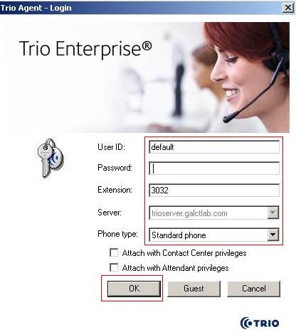 7.3. Configuring Trio Attendant Trio Attendant is a separate application to Trio Enterprise server and can run concurrently on the same platform.