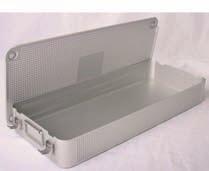 95-2000100002 Surgical Utility Case with full pin mat and center lid retainer. Exterior: 5 x 10.5 x 2 Interior: 4.5 x 10.29 x 1.