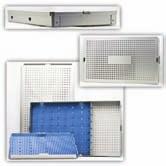 75 60-AST1520A Aluminum Sterilization Tray with Mat - X-Large -