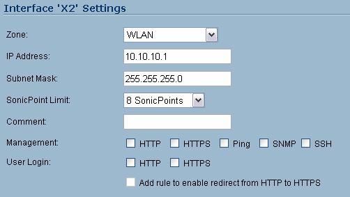 SonicWALL Early Field Trial Draft VAP Sample Configurations Creating a Wireless LAN (WLAN) Interface In this section you will configure one of your ports to act as a WLAN.