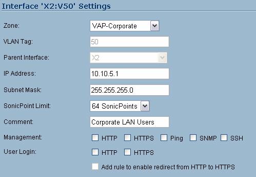 VAP Sample Configurations Step 6 Step 7 In the SonicPoint Limit drop-down menu, select a limit for the number of SonicPoints.